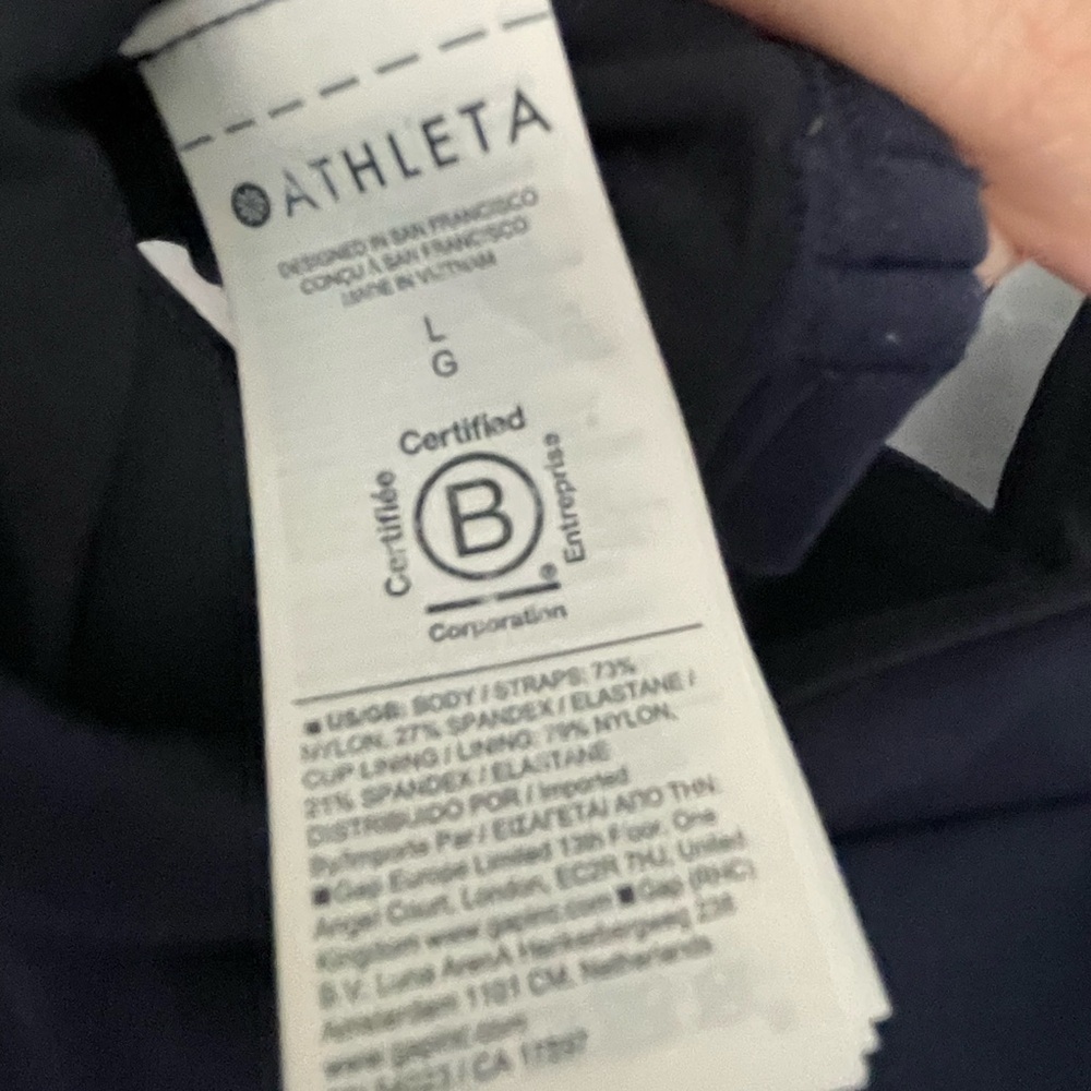 Athleta Blue Sports Bra with Strappy Back - Picture 4 of 4